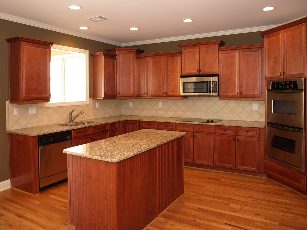 Luxury Cherry Wood Kitchen with Island